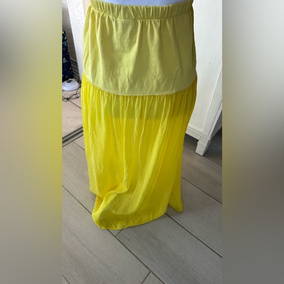 Vintage Johnny Was Low-Rise Yellow Maxi Skirt - Picture 12 of 12